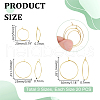 Unicraftale 60Pcs 2 Styles Brass Hoop Earrings Findings KK-UN0002-43-3