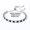 Brass Micro Pave Cubic Zirconia Slider Bracelets for Woman AW4162-18-1
