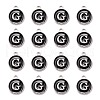 Platinum Plated Alloy Charms X-ENAM-S118-02G-P-2