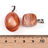 Natural Red Agate Pendants G-N348-01P-3