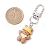 Bear Opaque Resin Pendant Decoration HJEW-JM02664-02-3