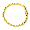 4mm Round Synthetic Non-magnetic Hematite Beaded Stretch Bracelets BJEW-JB10562-1