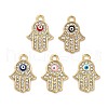 Golden Plated Alloy Enamel Pendants ENAM-K069-36G-1