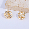 Rotating Thread Mosquito Coil Holder Brass Stud Earrings KN5795-1