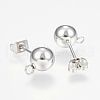 Non-Tarnish 201 Stainless Steel Ball Stud Earring Post STAS-F088-01P-2