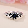 Brass Micro Pave Cubic Zirconia Finger Rings for Women FS-WGE7315-04-4