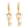 Brass Micro Pave Cubic Zirconia Pendants KK-N271-19G-1