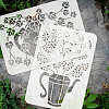 4Pcs 4 Styles PET Hollow Out Drawing Painting Stencils DIY-WH0394-0136-3