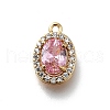 Brass Micro Pave Cubic Zirconia Pendants KK-D312-09G-03-1