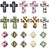 SUNNYCLUE 20Pcs 10 Styles Silicone Focal Beads SIL-SC0002-05-1