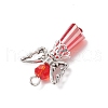 3Pcs Glass Pendants PALLOY-JF03664-02-5
