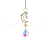 Glass Teardrop/Star Prisms Suncatchers Hanging Ornaments G-PW0004-72C-1