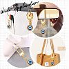 Olycraft 2Pcs 304 Stainless Steel Rhinestone & Resin Pendants Keychain HJEW-OC0001-13-6