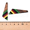 Jamaican Colour Epoxy Resin & Walnut Wood Pendants RESI-N039-122I-3
