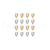 DICOSMETIC 16Pcs 2 Colors Brass Micro Pave Cubic Zirconia Huggie Hoop Earring Findings KK-DC0002-76-6