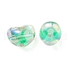 Two Tone UV Plating Transparent Acrylic European Beads OACR-F004-06A-2