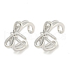Brass Cuff Earrings for Women EJEW-C104-039P-1