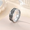 Retro 304 Stainless Steel Enamel Finger Rings for Men FS-WG366A7-14-1