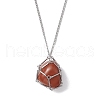 Non-Tarnish Stainless Steel Macrame Pouch Empty Stone Holder for Necklace Makings NJEW-JN04821-01-2