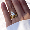Brass Micro Pave Cubic Zirconia Stackable Rings for Women UG6552-2-2