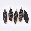 Electroplate Synthetic Turquoise Big Pendants G-S344-86D-1