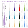 SOFPLATE 120Pcs 24 Colors Polyester Tassel Decorations HJEW-SP0001-06-2