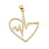 Brass Micro Pave Cubic Zirconia Pendants KK-K401-06B-G-1