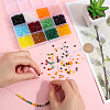 SOFPLATE 2400Pcs 12 Styles Transparent Glass Beads Strands GLAA-SP0001-13-3