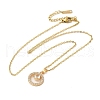 Brass Micro Pave Cubic Zirconia Pendant Necklaces for Women NJEW-E106-15KCG-01-2