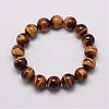 Natural & Dyed Tiger Eye Stretch Bracelets G-N0034-02-8mm-1