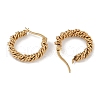 PVD Vacuum Plating 201 Stainless Steel Twist Hoop Earrings EJEW-I309-55A-G-2