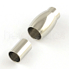 Tarnish Resistant Smooth Surface 316 Surgical Stainless Steel Magnetic Clasps with Glue-in Ends STAS-R074-20-3
