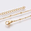 Ion Plating(IP) 304 Stainless Steel Cable Chain Anklets AJEW-P069-01G-3