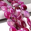Natural Striped Agate/Banded Agate Beads Strands G-Q182-01A-2