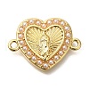 Rack Plating Brass Connector Charm KK-P287-55G-1