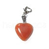 Natural Carnelian Pendant Decorations PALLOY-PH01402-15-1