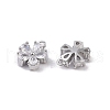 Brass Micro Pave Clear Cubic Zirconia Pendants KK-K351-42A-P-2