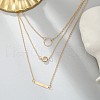 Alloy 3 Layer Necklaces for Women WG4F518-01-1