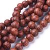 Wood Beads Strands WOOD-F008-03-C-1