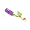 Mulberry Glass Seed Beaded Pendant Decorations HJEW-MZ00267-02-4