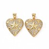 Brass Micro Pave Clear Cubic Zirconia Pendants ZIRC-F135-13G-2