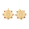 Brass Micro Pave Cubic Zirconia Pendants KK-I672-34G-1