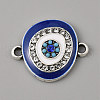 Alloy Enamel Evil Eye Connector Charms FIND-TAC0017-02D-1