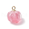Transparent Spray Paint Glass Pendants PALLOY-JF03496-01-4