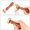 Olycraft 1Pc Golden Tone Brass Stamp Head DIY-OC0012-37-3