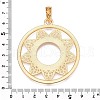 Plating Alloy Pendant Cabochon Settings PALLOY-T090-16G-3