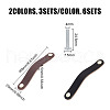 HOBBIESAY 6 Sets 2 Colors Oval Leather Cabinet Handles FIND-HY0003-57-2