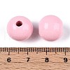 Spray Painted Round Natural Schima Wood Beads WOOD-A018-14mm-05-3