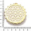 Rack Plating Brass Micro Pave Cubic Zirconia Glue Photographic Paper Pendants KK-D343-01G-3