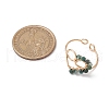 Natural Moss Agate Cuff Rings RJEW-TA00206-04-3